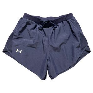 Under Armour Running Shorts Fly by Women's Athletic HeatGear Blue Navy S…